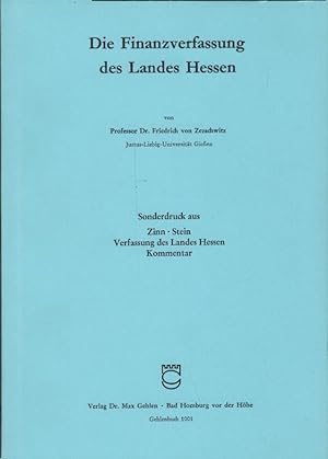 Seller image for Die Finanzverfassung des Landes Hessen. von for sale by Schrmann und Kiewning GbR