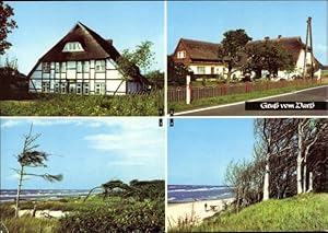 Bild des Verkufers fr Ansichtskarte / Postkarte Wieck Darss, Born, Weststrand, Huser mit Reetdach, Meer zum Verkauf von akpool GmbH