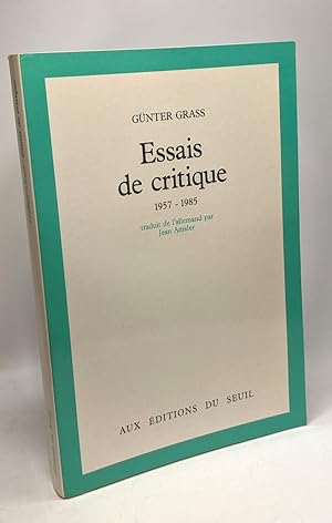 Seller image for Essais de critique 1957-1985 for sale by crealivres