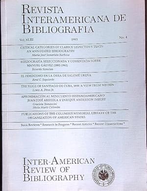 Revista Interamericana de Bibliografia 4/1993