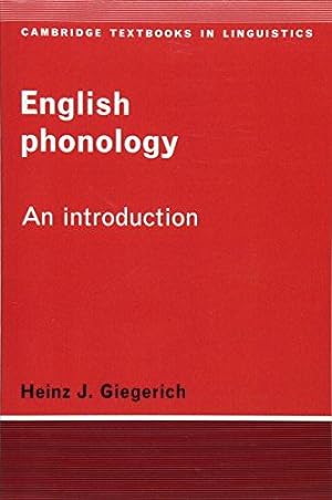 Immagine del venditore per English Phonology: An Introduction (Cambridge Textbooks in Linguistics) venduto da WeBuyBooks