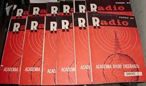 CURSO DE RADIO. ACADEMIA RADIO ENSEÑANZA. 12 CUADERNOS ( 1 AL 12)