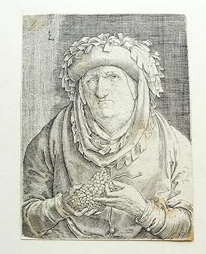 Veccho Con Grappolo d uva (Old Man with Grapes Etching