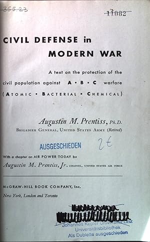 Imagen del vendedor de Civil Defense in Modern War a la venta por books4less (Versandantiquariat Petra Gros GmbH & Co. KG)