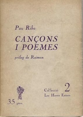 Imagen del vendedor de Canons i poemes-PAU RIBA. Dedicatoria signada per l autor a la venta por Libreria Sanchez