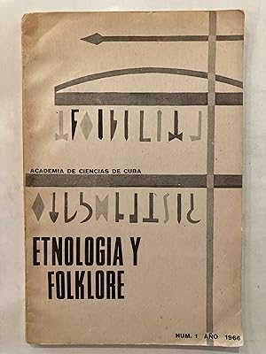 Etnología y folklore : Num. 1 Año 1966