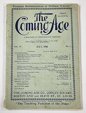 Seller image for The Coming Age: A Magazine of Contructive Thought. Vol. IV, No. 1, December 1899 for sale by Resource Books, LLC