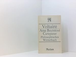 Bild des Verkufers fr Abb Beichtkind Cartesianer - Philosophisches Wrterbuch. zum Verkauf von Book Broker