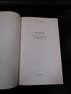 Pascoli Giovanni. Poesie. Garzanti 1994 - I. Con cofanetto.