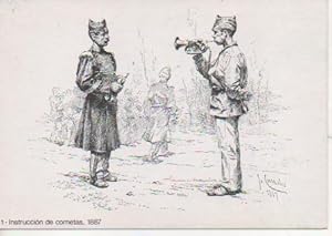 Seller image for Postal E06818: 1- Instruccin de Cornetas, 1887. 25 Aniv Agrupacin de Miniaturistas Militares de Espaa for sale by EL BOLETIN