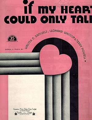 Seller image for If my Heart could Only Talk - Vintage Sheet Music for sale by ! Turtle Creek Books  !