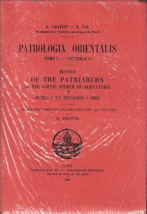 Seller image for History of the Patriarchs of the Coptic Church of Alexandria : II. Peter I to Benjamin I (661) for sale by BOOKSELLER  -  ERIK TONEN  BOOKS