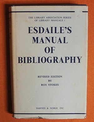 Seller image for Esdaile's Manual of Bibliography for sale by GuthrieBooks