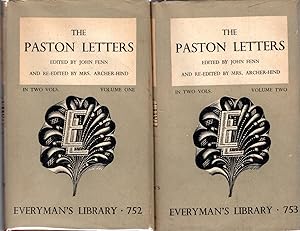 Image du vendeur pour The Paston Letters: In Two Volumes (Everyman's Library #752 & 753) mis en vente par Dorley House Books, Inc.