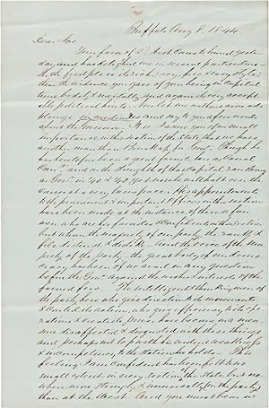 [AUTOGRAPH LETTER, SIGNED, FROM NEW YORK DEMOCRAT JAMES M. SMITH TO JOSEPH M. DOTY, DISCUSSING TH...