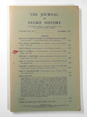 Image du vendeur pour The Journal of Negro History, vol. LVII (57), no. 4, October 1972 mis en vente par Cotswold Internet Books