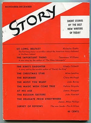 Bild des Verkufers fr Story: The Magazine of the Short Story ? Vol. XXVII, No. 116 November-December 1945 zum Verkauf von Between the Covers-Rare Books, Inc. ABAA