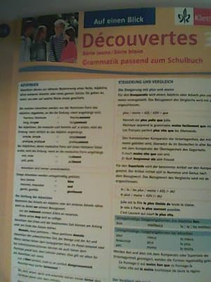 Bild des Verkufers fr Dcouvertes Srie jaune / Srie bleue 3 - Auf einen Blick: Grammatik passend zum Schulbuch - Klappkarte (6 Seiten) zum Verkauf von ANTIQUARIAT FRDEBUCH Inh.Michael Simon
