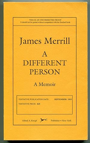 Seller image for A Different Person: A Memoir for sale by Between the Covers-Rare Books, Inc. ABAA