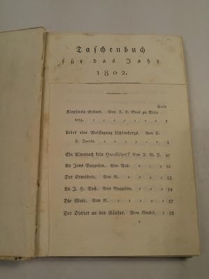 Bild des Verkufers fr Taschenbuch fr das Jahr 1802 zum Verkauf von ANTIQUARIAT Franke BRUDDENBOOKS
