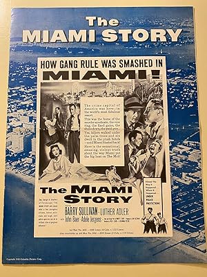 Image du vendeur pour The Miami Story Pressbook 1954 Barry Sullivan, Luther Adler, John Baer mis en vente par AcornBooksNH