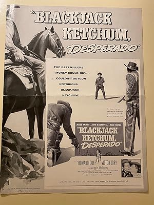 Bild des Verkufers fr Blackjack Ketchum, Desperado Pressbook 1956 Howard Duff, Victor Jory zum Verkauf von AcornBooksNH