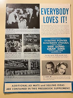 Seller image for The Long Gray Line 20-page Ad Supplement 1955 Tyrone Power, Maureen O'Hara for sale by AcornBooksNH