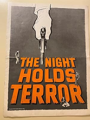 Image du vendeur pour The Night Holds Terror Pressbook 1955 Jack Kelly, Hildy Parks, Vince Edwards mis en vente par AcornBooksNH