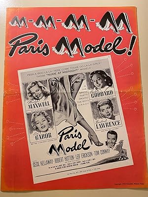 Immagine del venditore per Paris Model Pressbook 1953 Marilyn Maxwell, Paulette Goddard, Eva Gabor venduto da AcornBooksNH