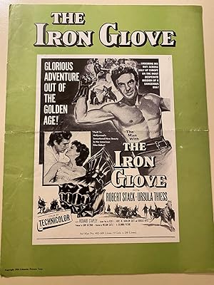 Imagen del vendedor de The Iron Glove Pressbook 1954 Robert Stack, Ursula Thiess a la venta por AcornBooksNH