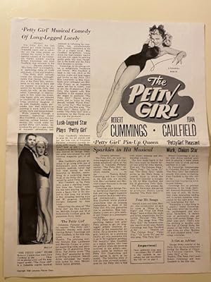 Bild des Verkufers fr The Petty Girl Pressbook 1949 Robert Cummings, Joan Caulfield zum Verkauf von AcornBooksNH