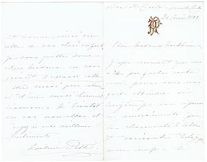 Seller image for Eigenhndiger Brief mit Unterschrift. for sale by Kotte Autographs GmbH