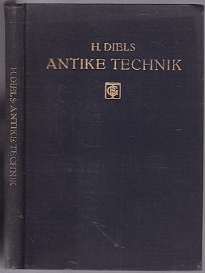 Antike Technik. Sechs Vorträge. Mit 50 Abbildungen und 9 Tafeln