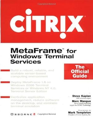 Seller image for Citrix Metaframe for Windows Terminal Services: The Official Guide (Citrix Press S.) for sale by WeBuyBooks