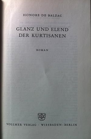 Bild des Verkufers fr Glanz und Elend der Kurtisanen. zum Verkauf von books4less (Versandantiquariat Petra Gros GmbH & Co. KG)