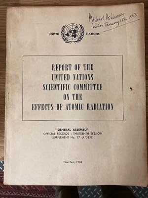 Report of the United Nations Scientific Committee on the Effects of Atomic Radiation.