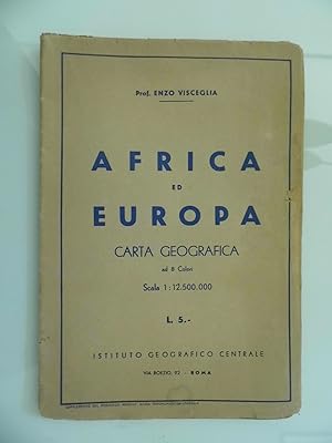 AFRICA ED EUROPA Carta Geografica ad 8 colori Scala 1: 12.500.00