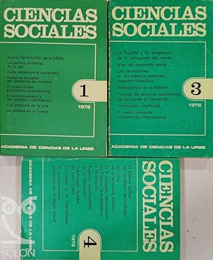 Seller image for Ciencias Sociales nmeros 1-3-4 de 1978 for sale by LIBRERA SOLN