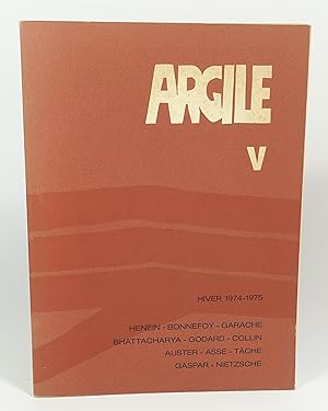Bild des Verkäufers für Revue Argile, n° V zum Verkauf von Librairie L'Autre sommeil
