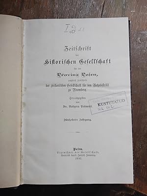 Zeitschrift der historischen Gesellschaft für die Provinz Posen zugleich Zeitschrift der Historis...