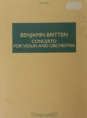 Concerto for Violin and Orchestra, Op.15, Miniature Score