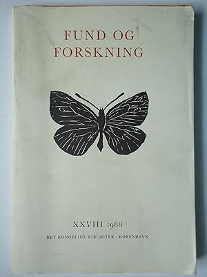 Image du vendeur pour FUND OG FORSKNING i Det Kongelige Biblioteks Samlinger XXVIII 1988 mis en vente par GfB, the Colchester Bookshop