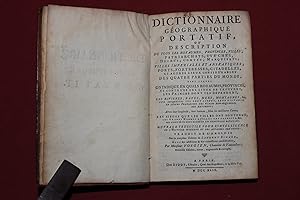 Dictionnaire geographique portatif, ou description de tous les royaumes, provinces, villes, patri...