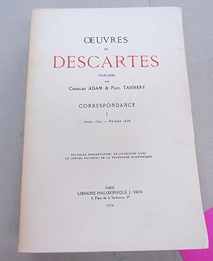 Image du vendeur pour  uvres de Descartes: Correspondance I (avril 1622 - fvrier 1638) mis en vente par Midway Book Store (ABAA)
