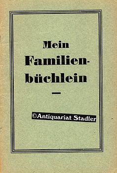 Imagen del vendedor de Familienbchlein. a la venta por Antiquariat im Kloster
