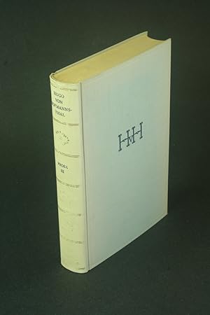 Seller image for Prosa III. Herausgegeben von Herbert Steiner for sale by Steven Wolfe Books