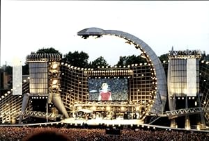 Foto Rolling Stones am 12. August 1995 Schüttorf, Blick zur Bühne, Mick Jagger während des Konzertes
