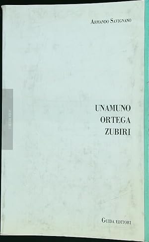 Bild des Verkufers fr Unamuno Ortega Zubiri zum Verkauf von Librodifaccia