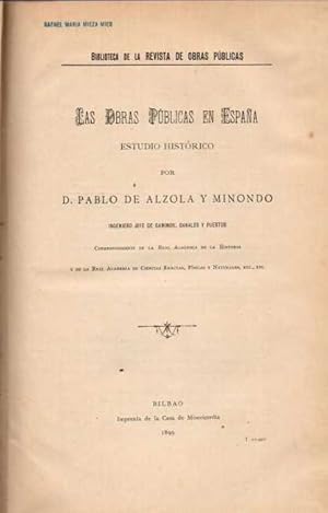 Seller image for Las Obras Pblicas en Espaa. Estudio Histrico. . for sale by Librera Astarloa