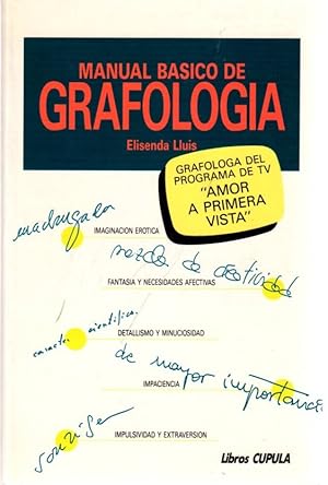 Bild des Verkufers fr Manual bsico de grafologa . zum Verkauf von Librera Astarloa